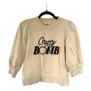 GANNI Lott Isoli Sweatshirt Cherry Bomb Size M